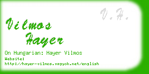 vilmos hayer business card